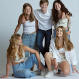 Portrait of a group of teens smiling